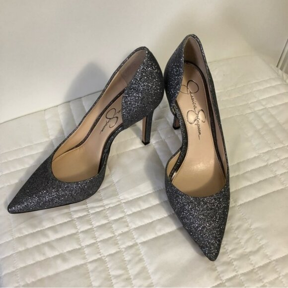 Jessica Simpson Claudette Alloy Glitter Pump Size 6.5M - Picture 1 of 10